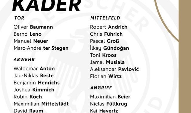 德国队公布新一期大名单：帕夫洛维奇在列