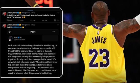 官方网站-赛后发言被网友挑刺儿，詹姆斯宣布将暂别社交媒体